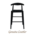 Load image into Gallery viewer, Elliot Genuine Leather Barstool - Set of 2 (Black)