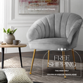 Load image into Gallery viewer, Velvet Armchair Lounge Retro Accent Chair Upholstered Couch Sofa Bedroom Seater Grey