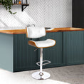 Load image into Gallery viewer, Artiss Bar Stools Gas Lift Leather White