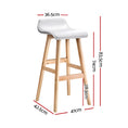 Load image into Gallery viewer, Artiss 2x Bar Stools Wooden Stool White