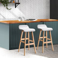 Load image into Gallery viewer, Artiss 2x Bar Stools Wooden Stool White