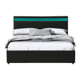 Load image into Gallery viewer, Artiss Bed Frame Queen Size LED Gas Lift Black COLE