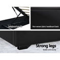 Load image into Gallery viewer, Artiss Bed Frame Queen Size LED Gas Lift Black COLE