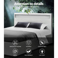 Load image into Gallery viewer, Artiss Bed Frame Queen Size LED Gas Lift White COLE
