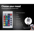 Load image into Gallery viewer, Artiss Bed Frame Double Size LED Gas Lift Black LUMI