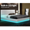 Load image into Gallery viewer, Artiss Bed Frame Double Size LED Gas Lift White LUMI