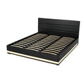 Load image into Gallery viewer, Artiss Bed Frame King Size LED Gas Lift Black LUMI