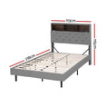 Load image into Gallery viewer, Artiss Bed Frame King Single Size LED Mattress Base Platform with Storage Shelf Hidden Storage Box Grey