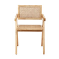 Load image into Gallery viewer, Artiss 1x Dining Chair Wooden Rattan Seat Rubber Wood Frame