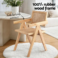 Load image into Gallery viewer, Artiss 1x Dining Chair Wooden Rattan Seat Rubber Wood Frame
