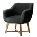 Load image into Gallery viewer, Armchair Upholstered Lounge Accent Chair Charcoal Couch Seat Sofa Bedroom Seater Fabric Tub Grey