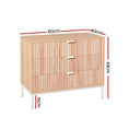 Load image into Gallery viewer, Artiss 3 Chest of Drawers - LURA Pine