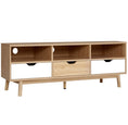 Load image into Gallery viewer, Scandinavian TV Cabinet 140cm Entertainment Unit Stand Wooden Storage