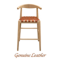 Load image into Gallery viewer, Elliot Genuine Leather Barstool - Set of 2 (Natural)
