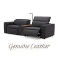 Load image into Gallery viewer, Hallie 2 Seater Genuine Leather Sofa Lounge Electric Powered Recliner Graphite