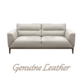 Load image into Gallery viewer, Downy Genuine Leather Sofa 3 Seater Upholstered Lounge Couch - Silver