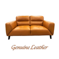 Load image into Gallery viewer, Downy Genuine Leather Sofa 2 Seater Upholstered Lounge Couch - Tangerine