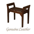 Load image into Gallery viewer, Wilson Genuine Leather Single Seater Stool/Bench (Mahogany)