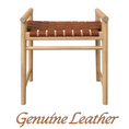 Load image into Gallery viewer, Elliot Single Seater Bench with Genuine Leather (Natural)