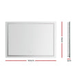 Load image into Gallery viewer, Embellir Wall Mirror 100X70CM with LED Light Bathroom Home Decor Round Rectangle