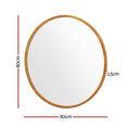 Load image into Gallery viewer, Embellir Wall Mirror Wooden Makeup 80cm