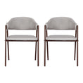 Load image into Gallery viewer, Artiss Dining Chairs Set of 2 Linen Hollow Armchair Grey