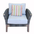 Load image into Gallery viewer, Armchair Indoor Outdoor Wicker Rattan Woven - Gray