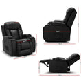 Load image into Gallery viewer, Artiss Recliner Chair Electric Heated Massage Chairs Faux Leather Cabin