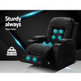 Load image into Gallery viewer, Artiss Recliner Chair Electric Heated Massage Chairs Faux Leather Cabin