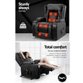 Load image into Gallery viewer, Artiss Recliner Chair Lift Assist Heated Massage Chair Leather Rukwa