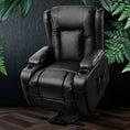 Load image into Gallery viewer, Artiss Recliner Chair Lift Assist Heated Massage Chair Leather Rukwa