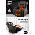 Load image into Gallery viewer, Artiss Recliner Chair Lift Assist Heated Massage Chair Velvet Rukwa