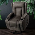 Load image into Gallery viewer, Artiss Recliner Chair Lift Assist Heated Massage Chair Velvet Rukwa