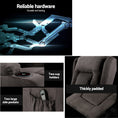 Load image into Gallery viewer, Artiss Recliner Chair Lift Assist Heated Massage Chair Velvet Rukwa