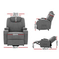 Load image into Gallery viewer, Artiss Recliner Chair Lift Assist Heated Massage Chair Velvet Milio