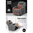 Load image into Gallery viewer, Artiss Recliner Chair Lift Assist Heated Massage Chair Velvet Milio