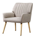 Load image into Gallery viewer, Armchair Lounge Accent Chair Upholstered Couch Seat Sofa Bedroom Seater Beige