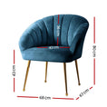 Load image into Gallery viewer, Artiss Armchair Velvet Blue Eloise