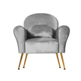 Load image into Gallery viewer, Artiss Armchair Lounge Chair Accent Armchairs Chairs Sofa Grey Velvet Cushion