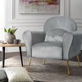 Load image into Gallery viewer, Artiss Armchair Lounge Chair Accent Armchairs Chairs Sofa Grey Velvet Cushion
