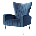 Load image into Gallery viewer, Artiss Armchair Navy Velvet Kate