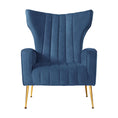 Load image into Gallery viewer, Artiss Armchair Navy Velvet Kate