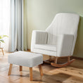Load image into Gallery viewer, Artiss Rocking Chair Armchair Linen Fabric Beige Jonah