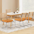 Load image into Gallery viewer, Artiss Dining Chairs Set of 4 PU Leather Rattan Cantilever Brown