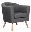 Load image into Gallery viewer, Armchair Tub Chair Single Accent Armchairs Sofa Lounge Fabric Grey