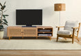 Load image into Gallery viewer, Natura Rattan TV Stand Entertainment Unit With 2 Doors & Shelves