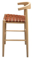 Load image into Gallery viewer, Elliot Genuine Leather Barstool - Set of 2 (Natural)