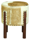 Load image into Gallery viewer, Heritage Genuine Goat Hide Ottoman/Footstool