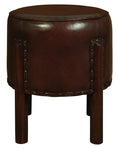 Load image into Gallery viewer, Heritage Genuine Goat Leather Ottoman/Footstool