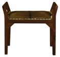 Load image into Gallery viewer, Wilson Genuine Goat Hide Single Seater Stool/Bench (Mahogany)
